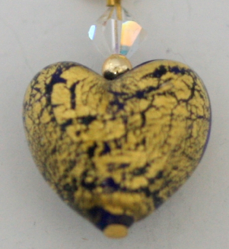 Murano Heart Compiello ( 0.50 x 0.50 in.) # 20 - Click Image to Close